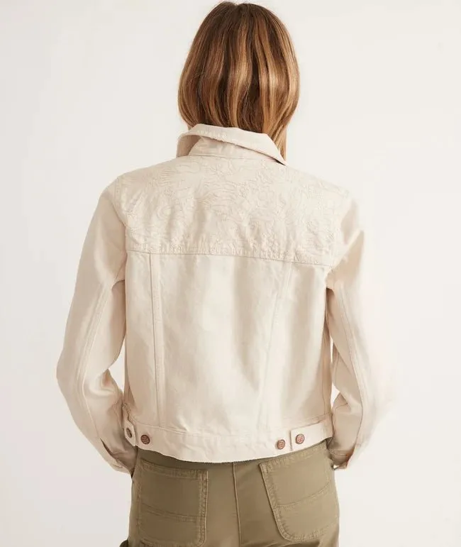 Marine Layer Embroidered Denim Jacket