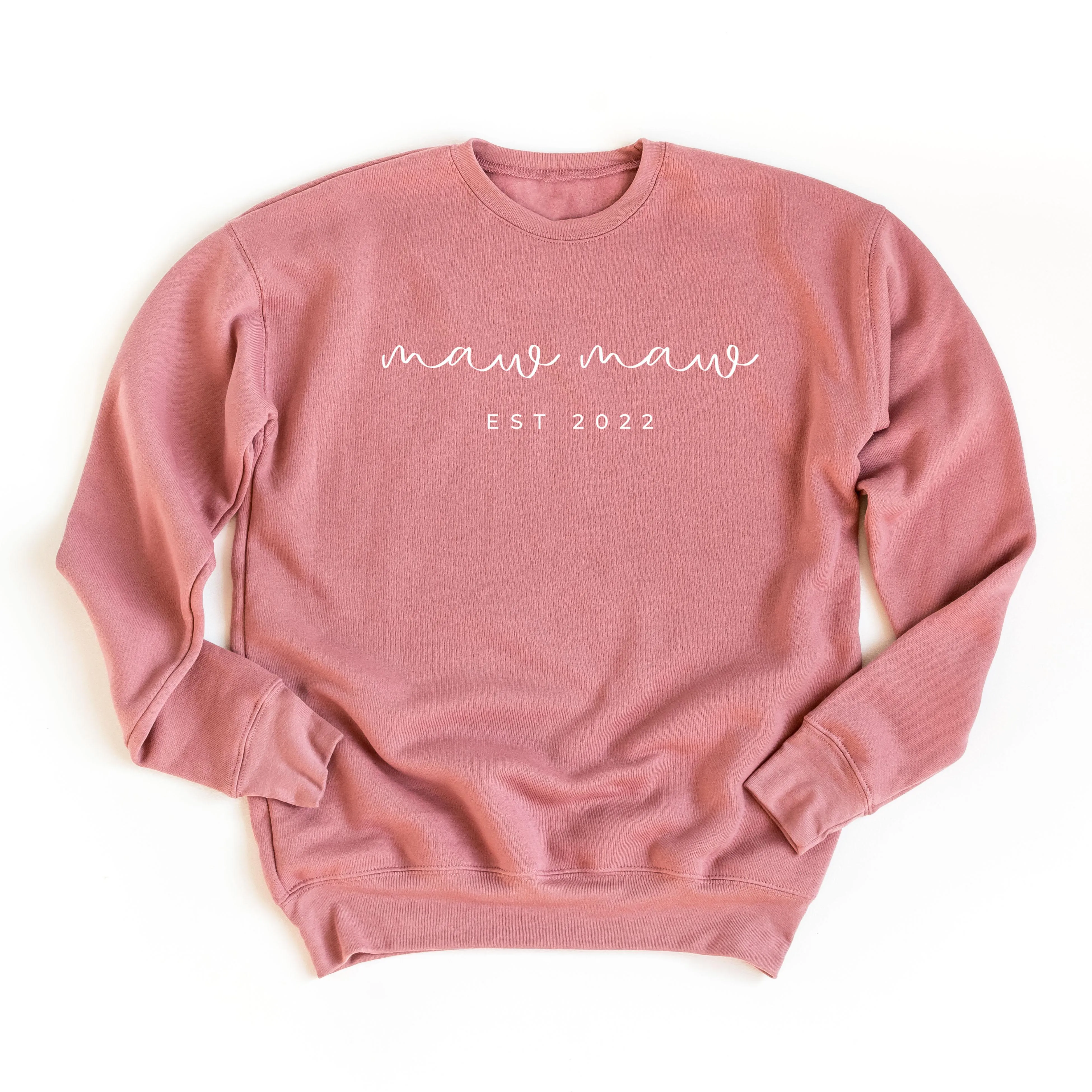 Maw maw Grandma Custom Est 2022 Est 2023 Classic Soft Sweatshirt