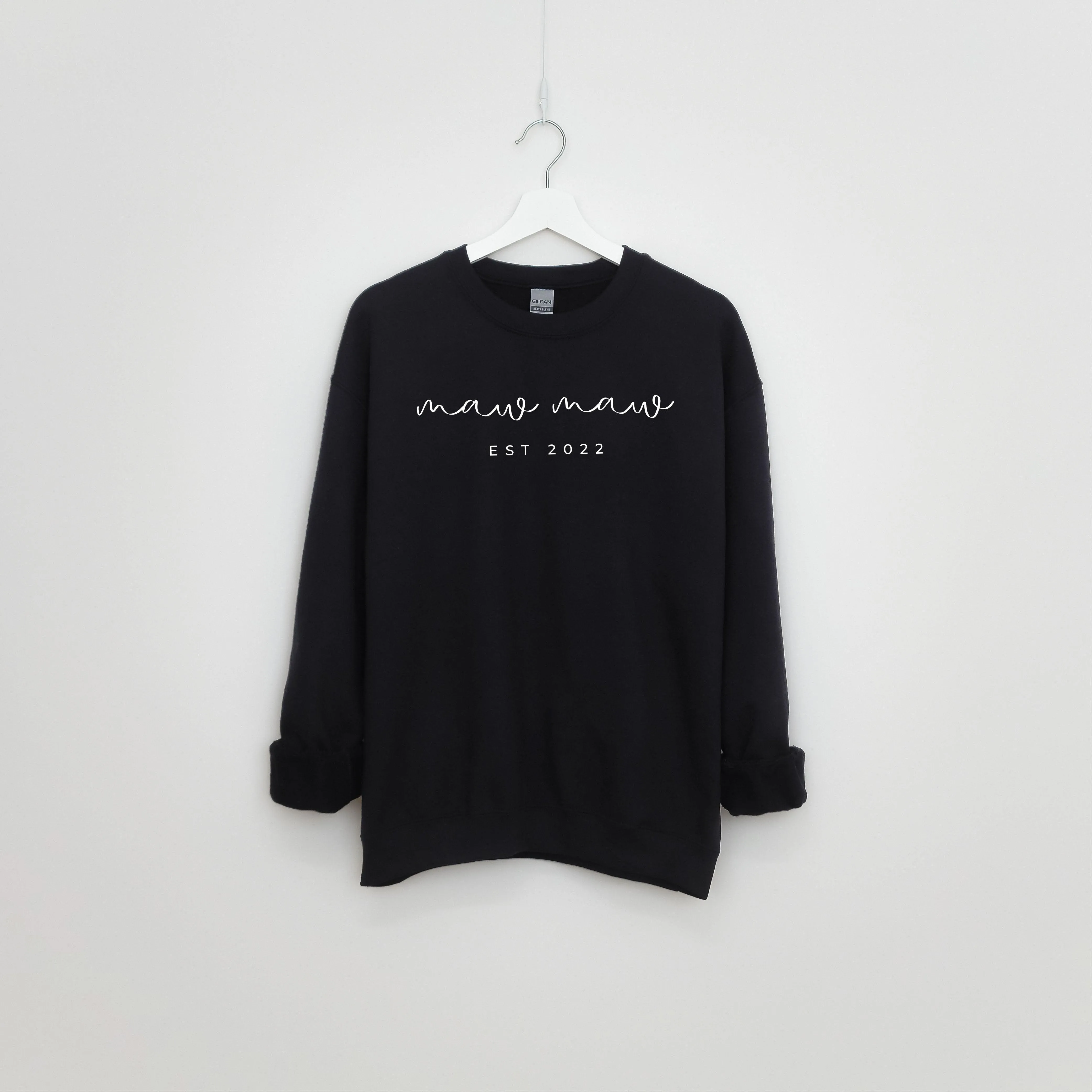 Maw maw Grandma Custom Est 2022 Est 2023 Classic Soft Sweatshirt