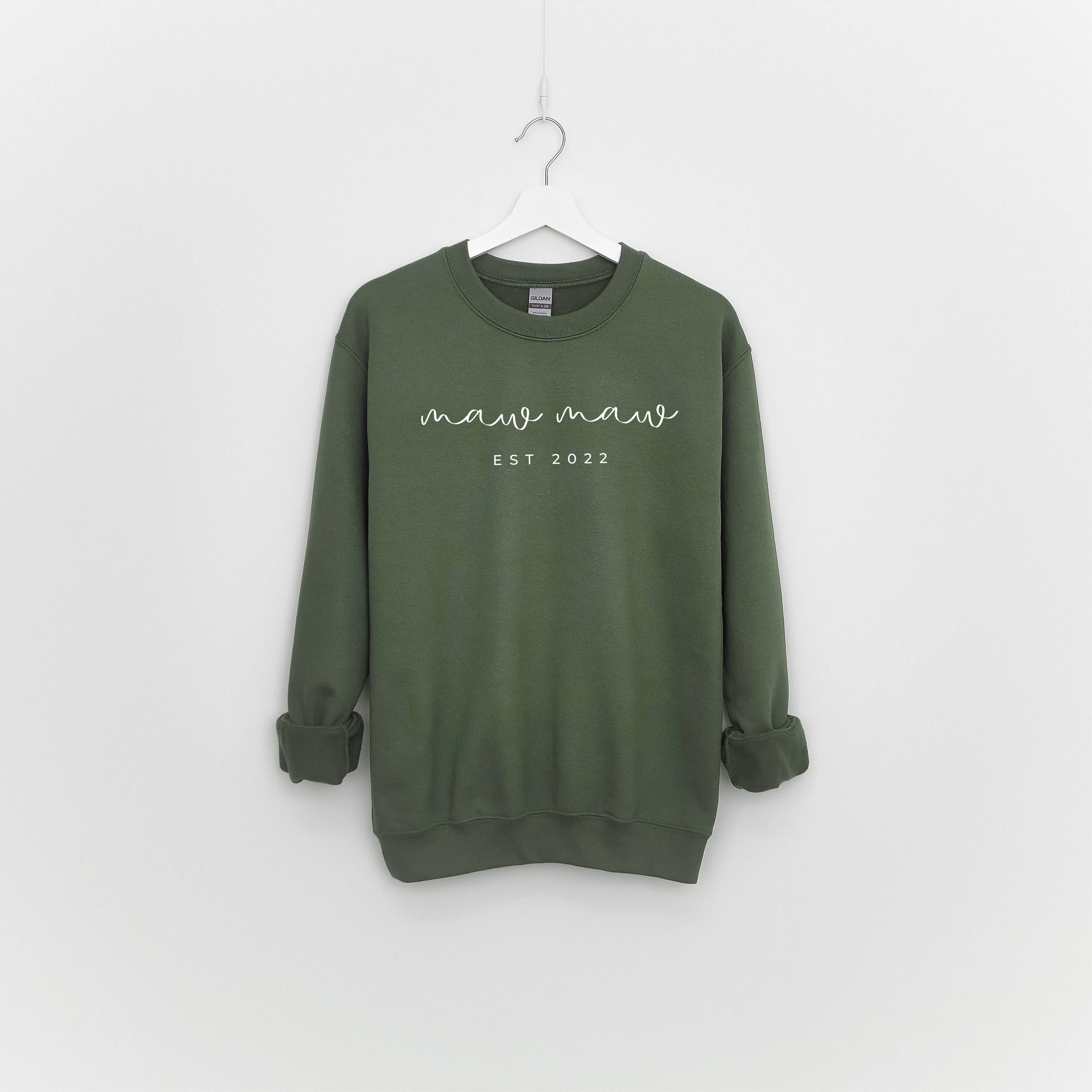 Maw maw Grandma Custom Est 2022 Est 2023 Classic Soft Sweatshirt