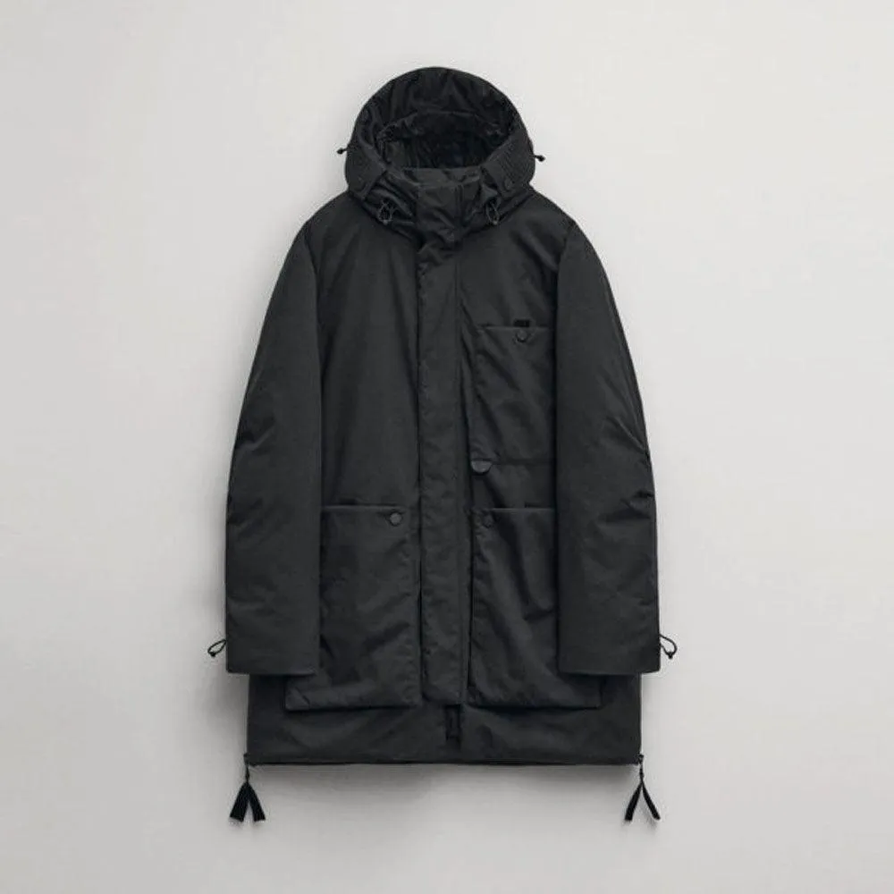 Men’s Black Long Parka Jacket