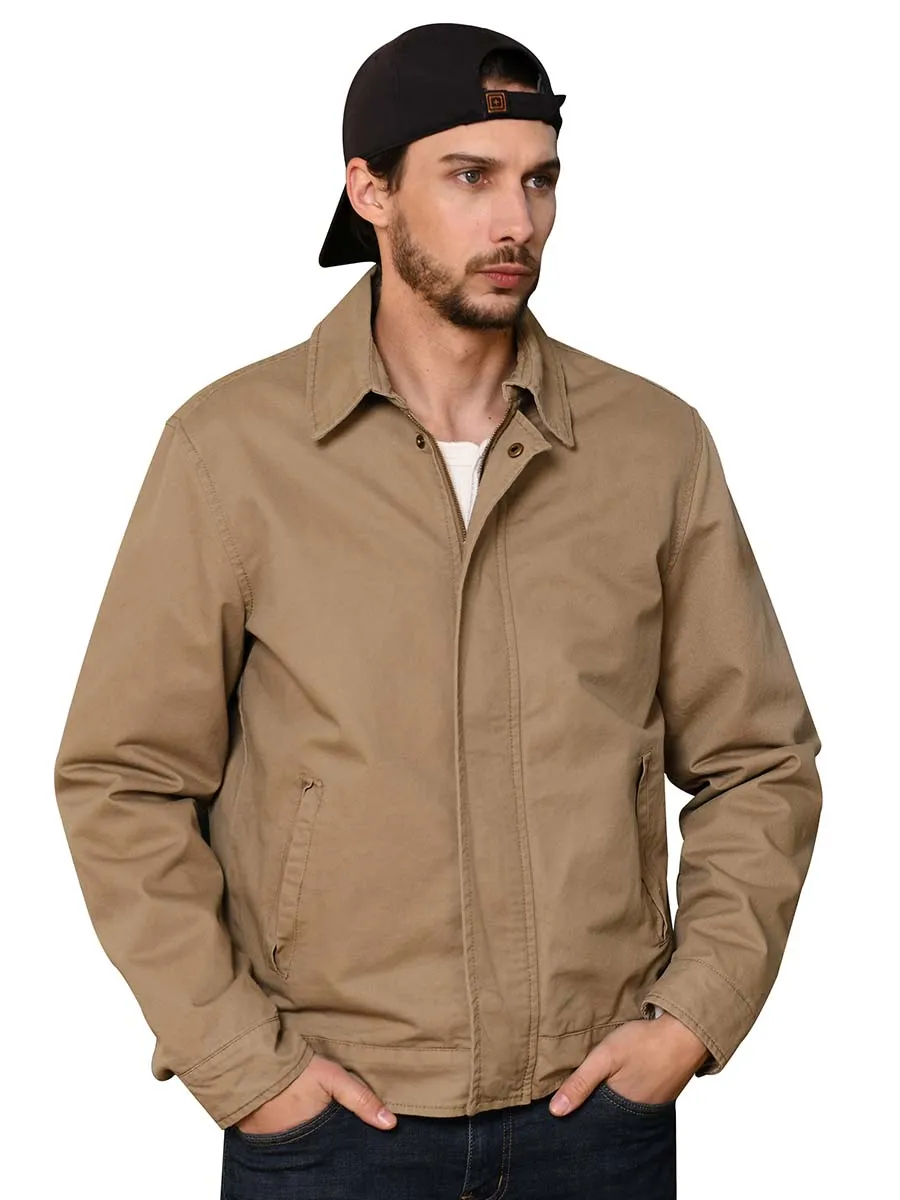 Men's Canvas Utility Work Jacket Lightweight Casual Military Jacket