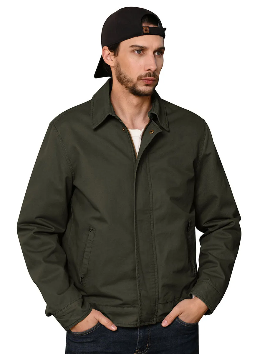 Men's Canvas Utility Work Jacket Lightweight Casual Military Jacket