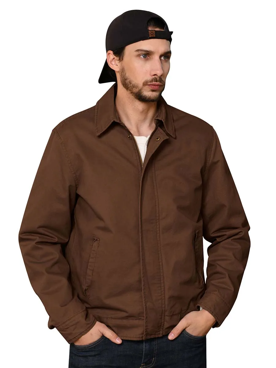 Men's Canvas Utility Work Jacket Lightweight Casual Military Jacket