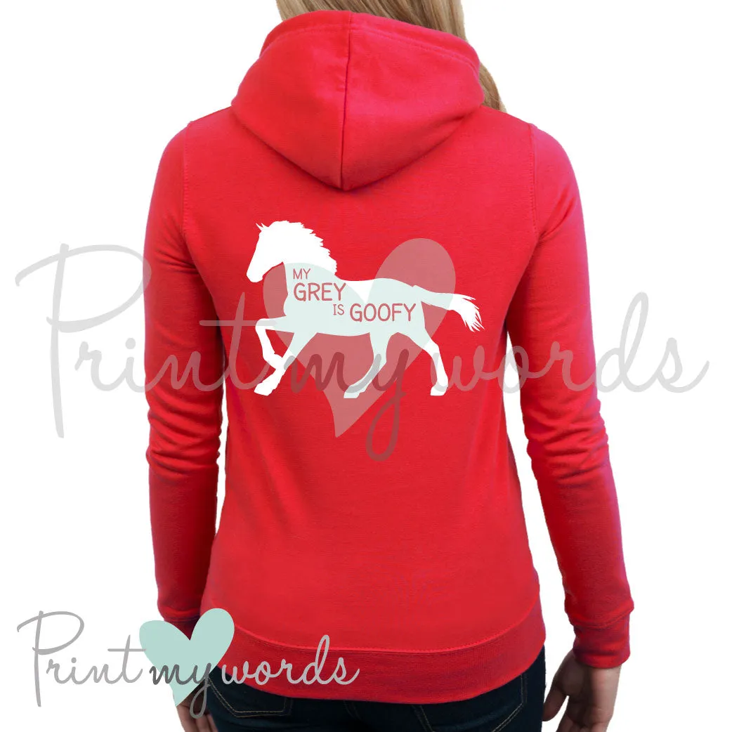 My Grey Is Goofy Funny Equestrian Hoodie