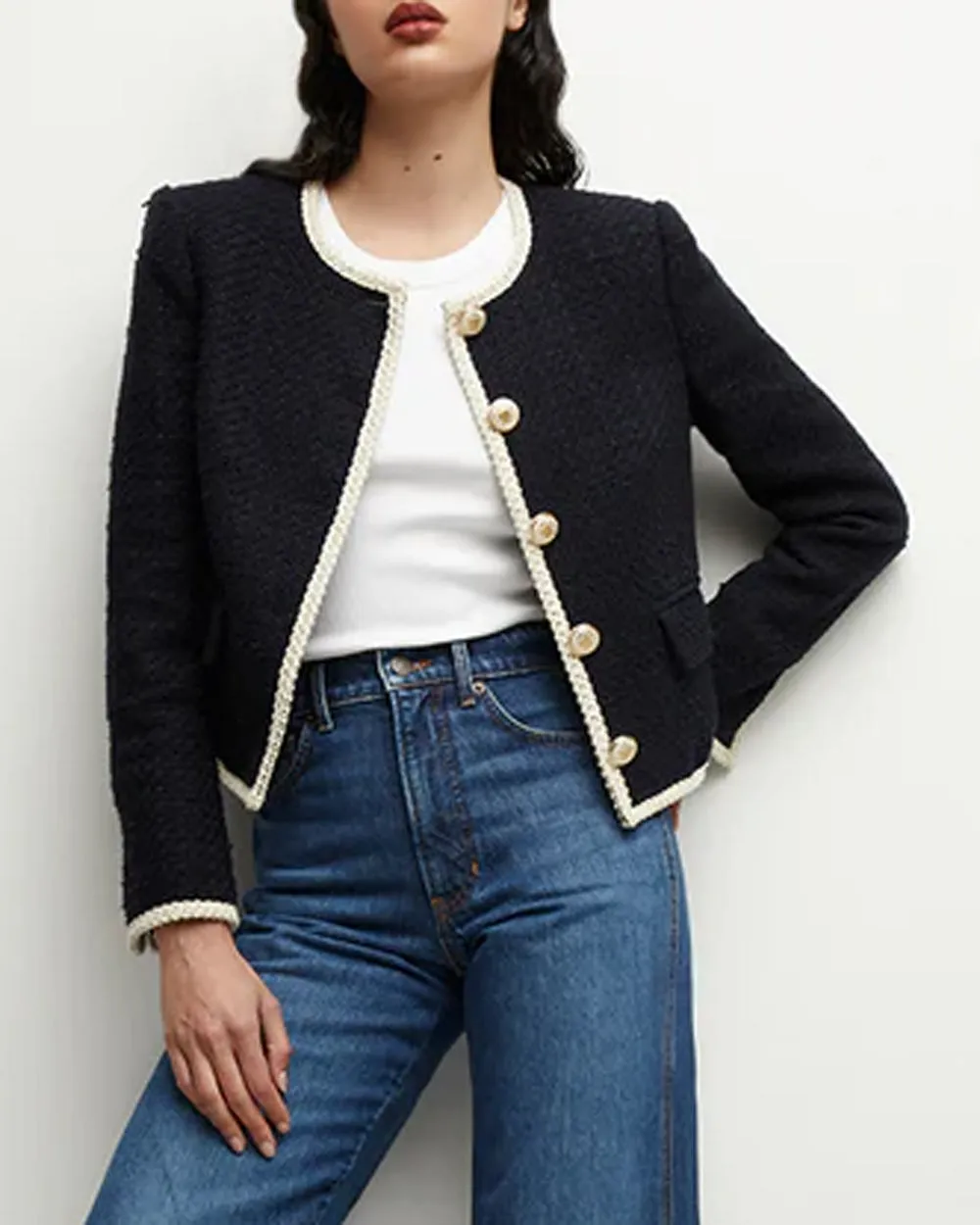 Navy Tweed Mabel Jacket