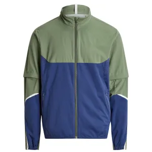 Packable Stretch Windbreaker Cargo Green/Light Navy - AW22