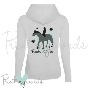 Personalised Female Horse Rider Equestrian Hoodie