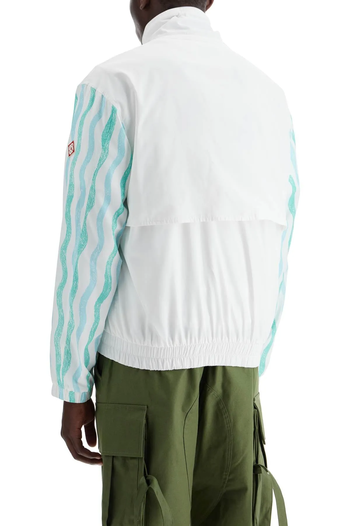 "windbreaker jacket with maison memphis print"