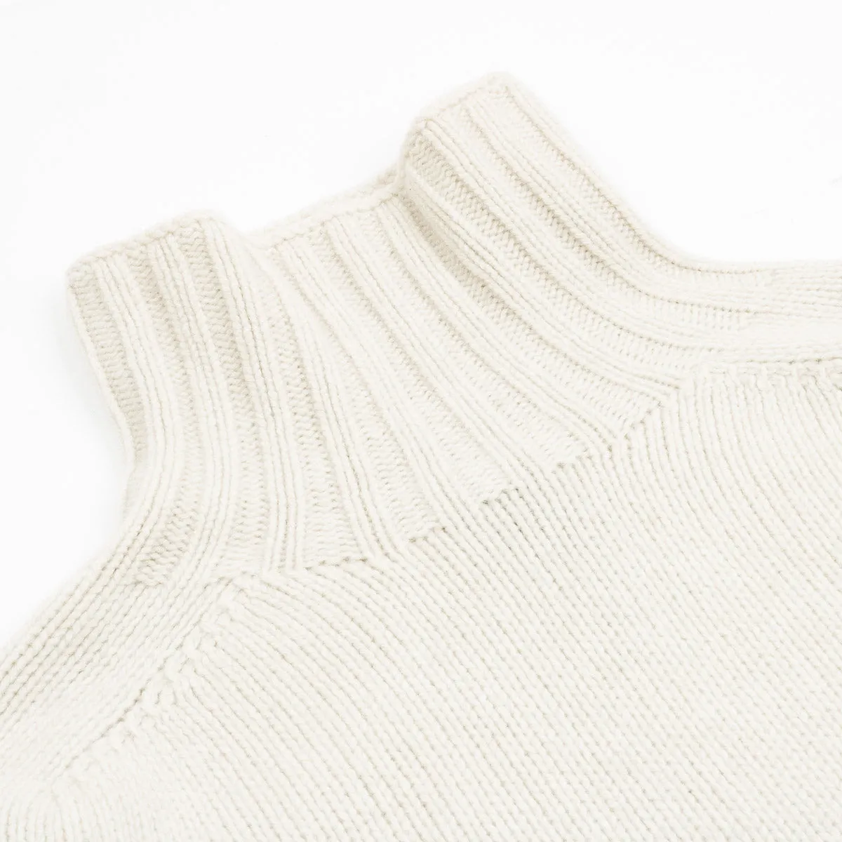 Roll Neck Sweater - Ecru