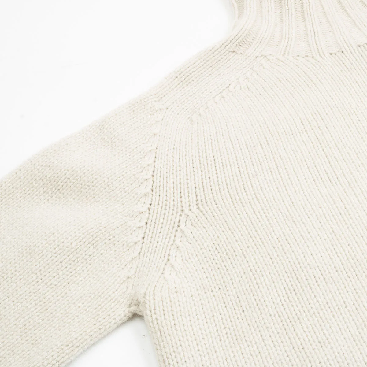 Roll Neck Sweater - Ecru