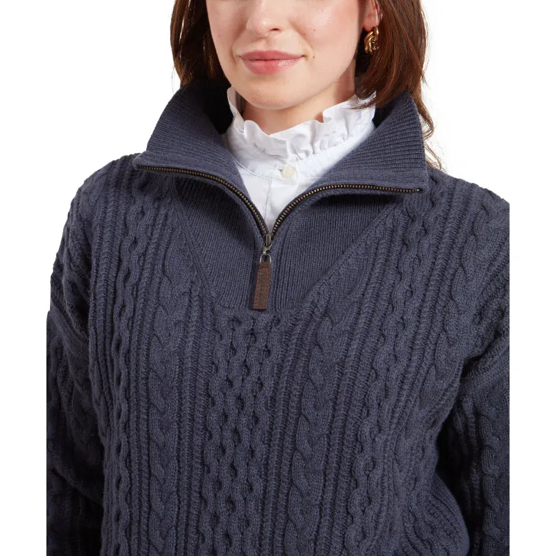 Schoffel Settle 1/4 Zip Ladies Jumper - Slate Navy