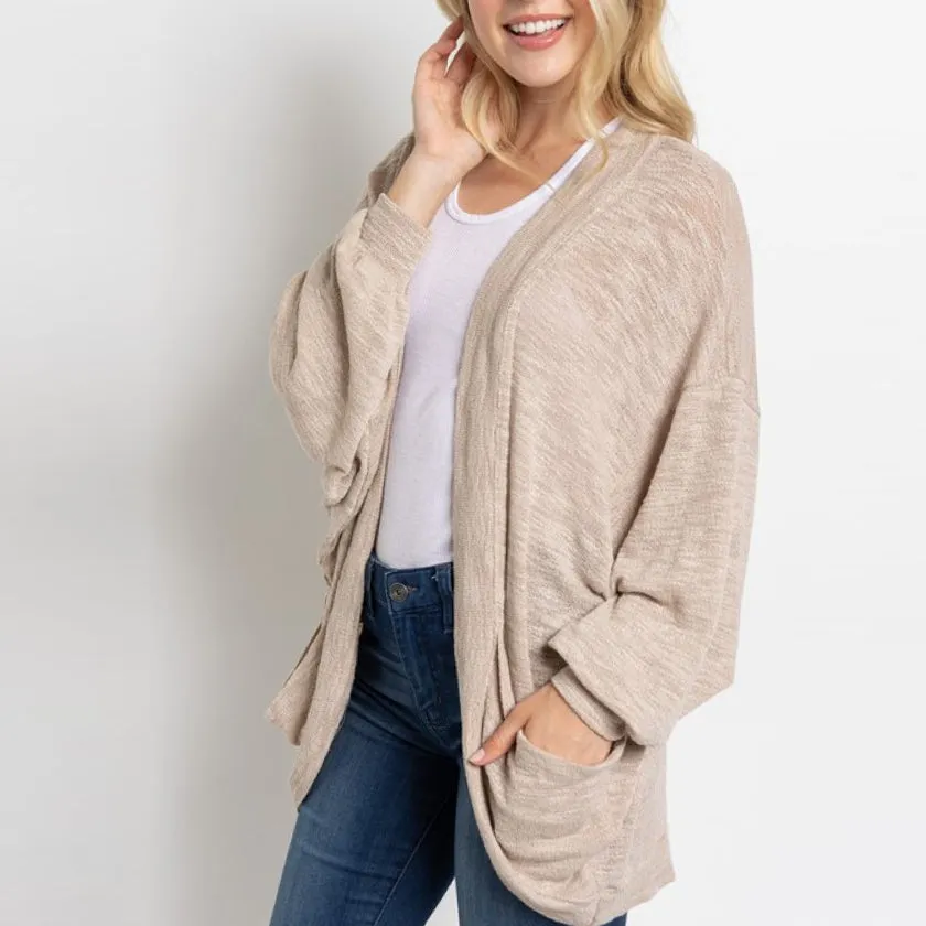 Slub Knit Circle Cardigan