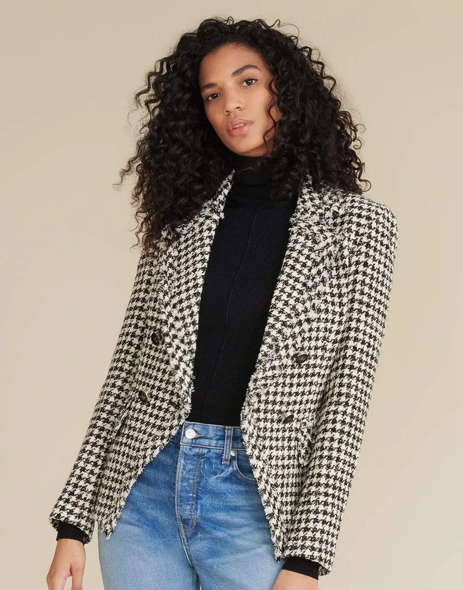 Taja Houndstooth Tweed Jacket