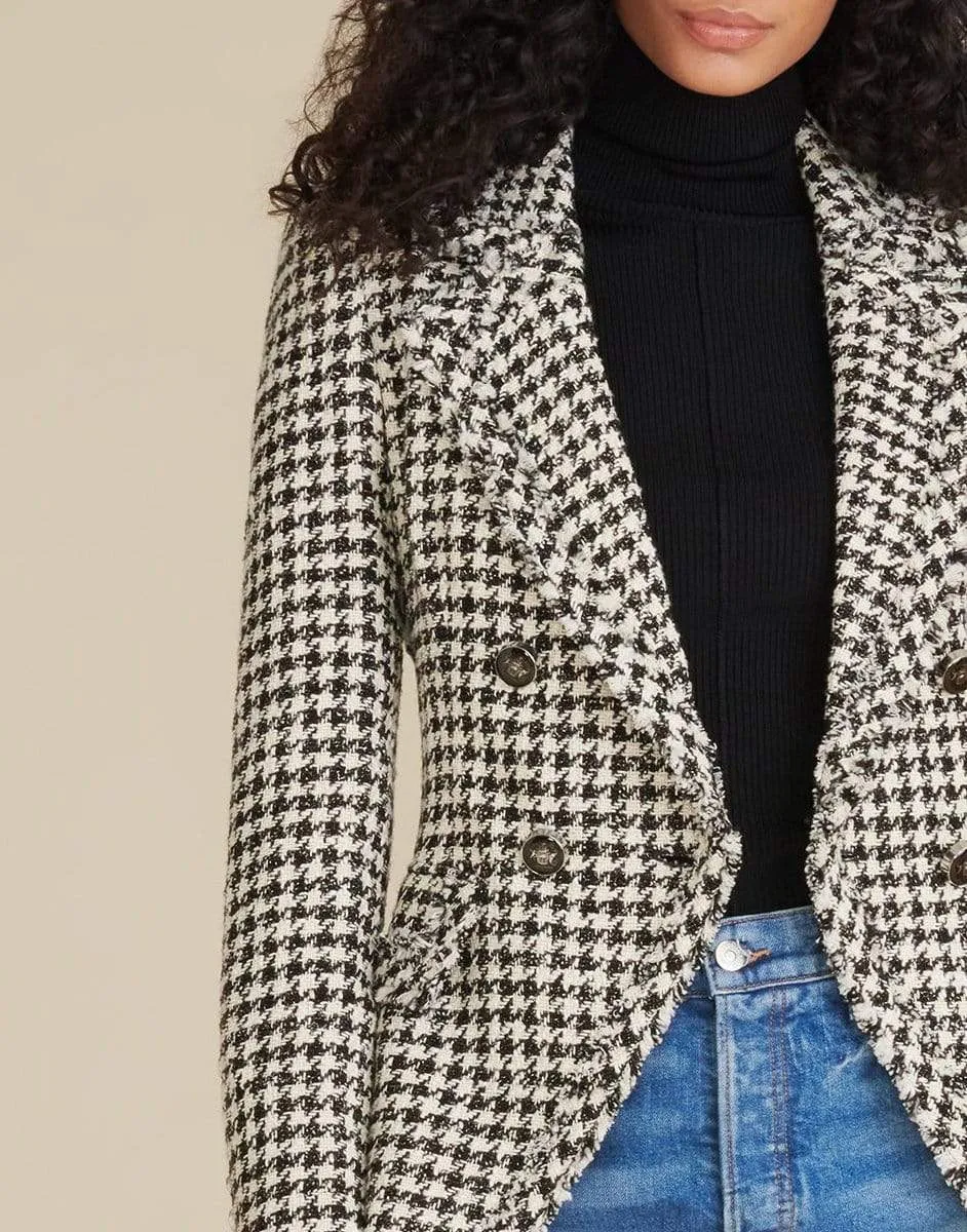 Taja Houndstooth Tweed Jacket