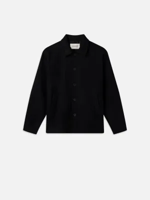 Textured Overshirt Jacket -- Black