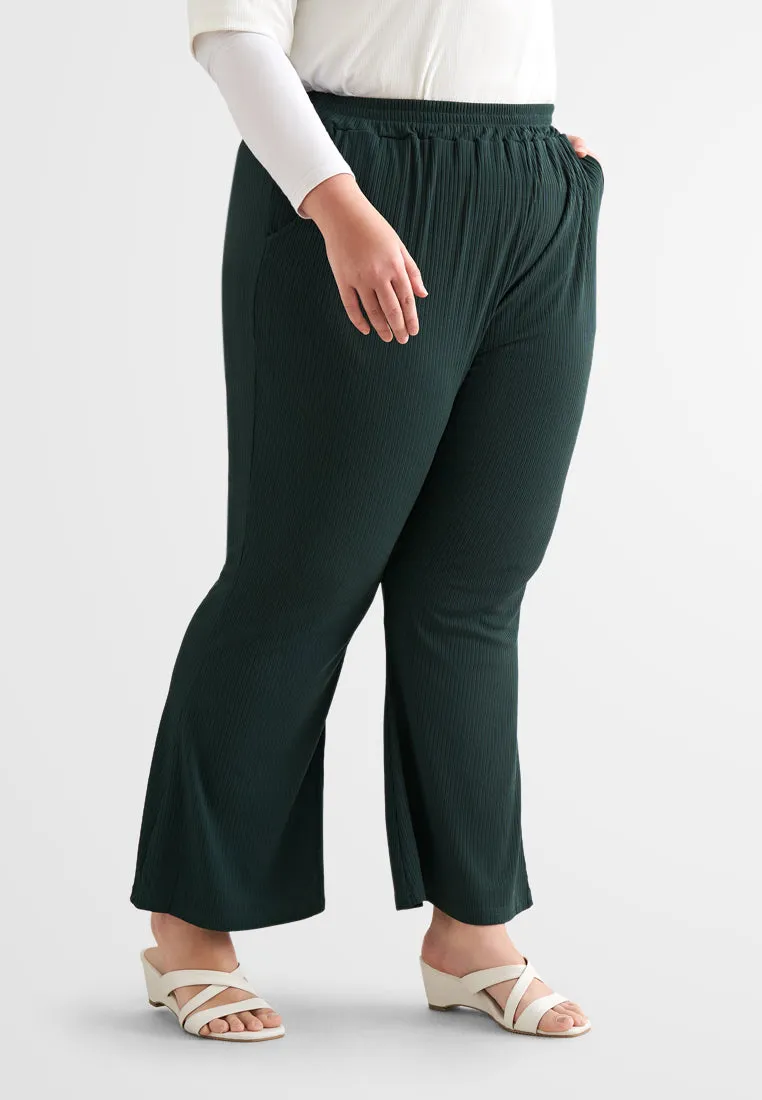 Tracia Relax Ribbed Quarantine Trumpet Pants