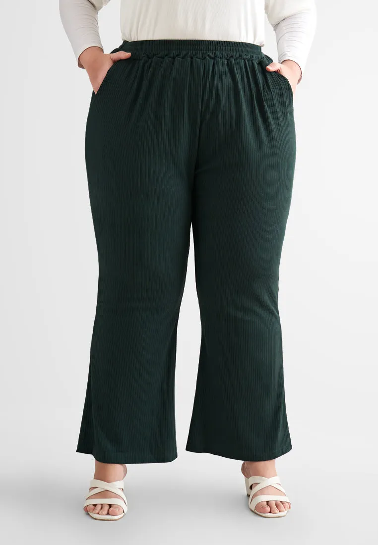 Tracia Relax Ribbed Quarantine Trumpet Pants