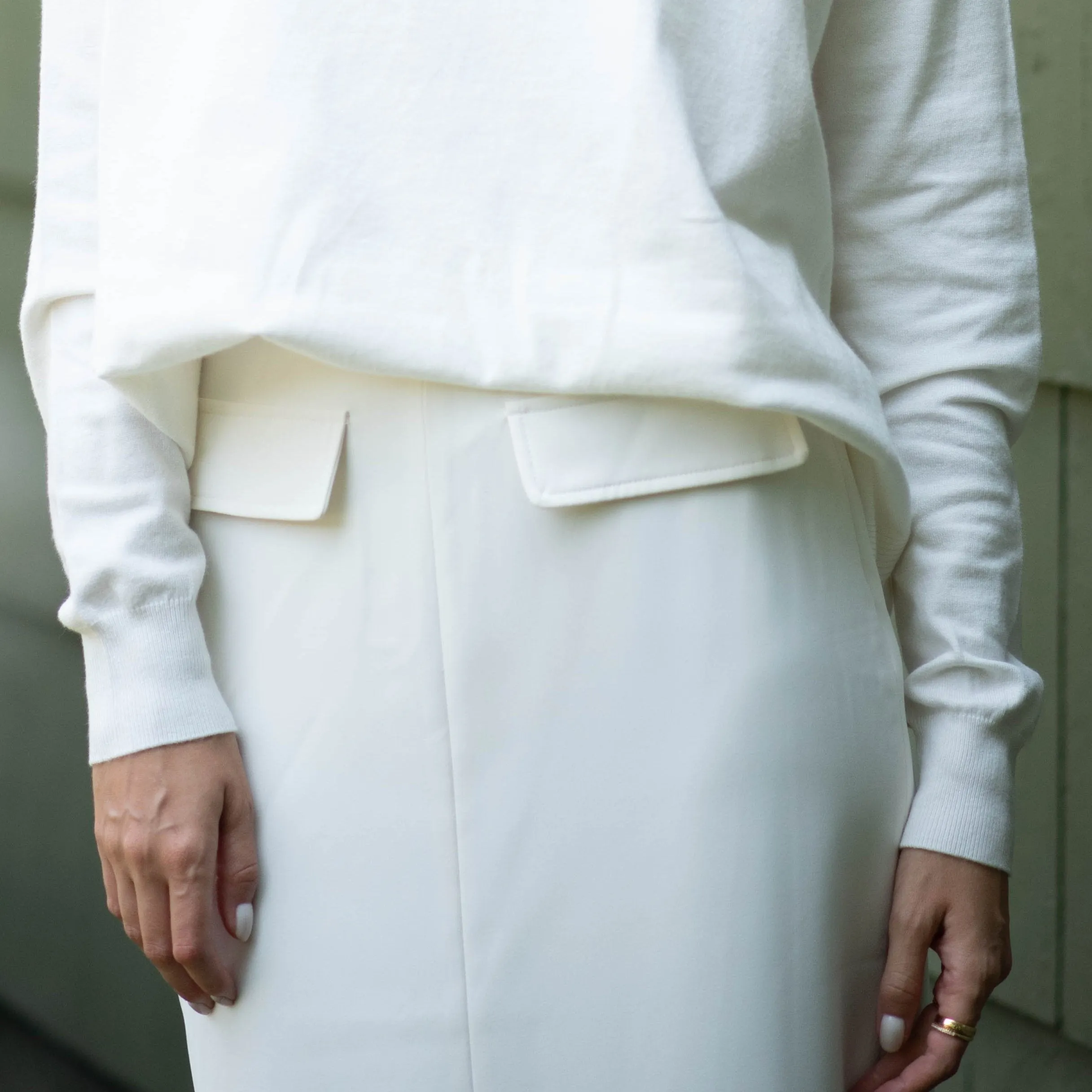 Tuxedo Skirt | White [Final Sale]