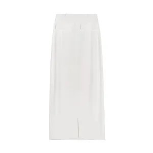 Tuxedo Skirt | White [Final Sale]