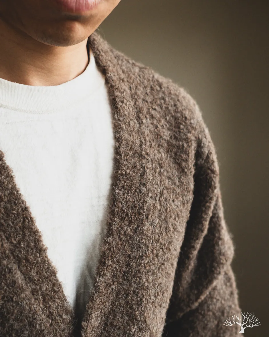 V-Neck Cardigan - Earth Boucle