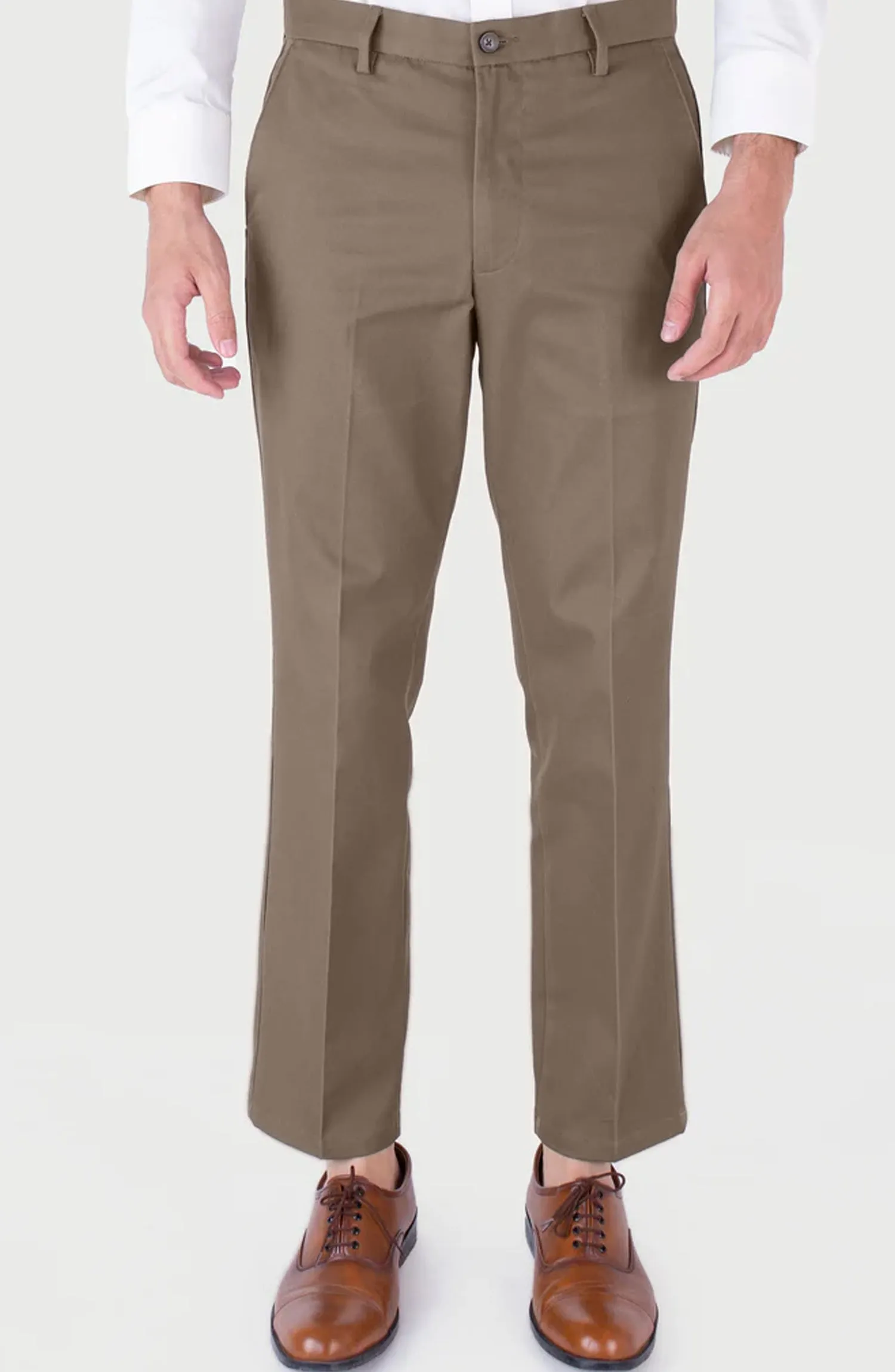 Wrinkle Free Pant - Brown